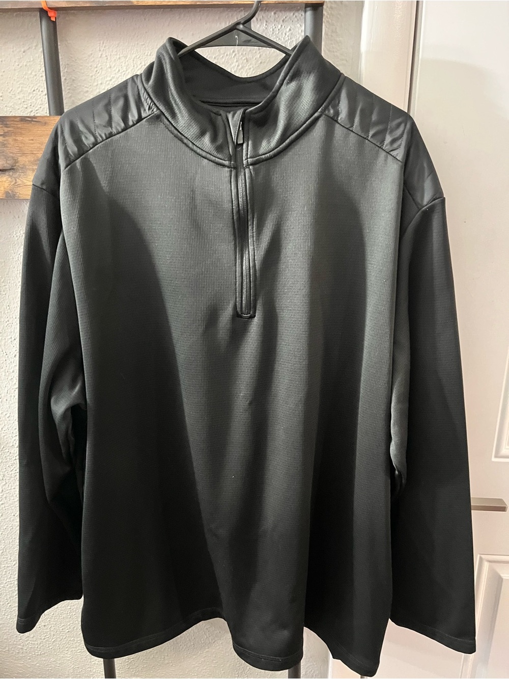 Men's Black Quarter-Zip Performance Pullover Jacket